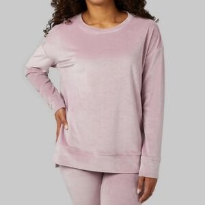 32 DEGREES Velour Top in Lilac XS
